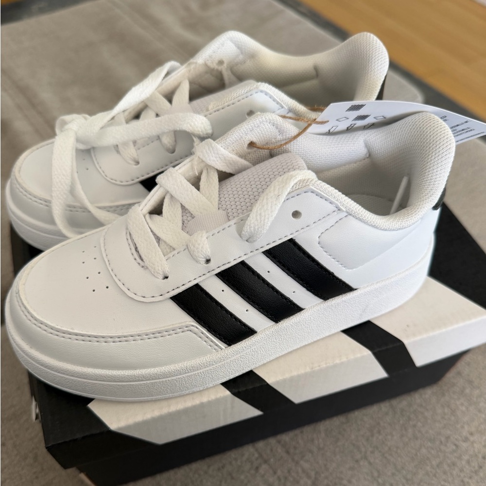 Adidas Kids' White and Black Sneakers